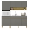 Cozinha Modulada 3 Pecas Balcao Pia 3023 Line Gris Cp Freijo KTP