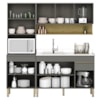 Cozinha Modulada 3 Pecas Balcao Pia 3023 Line Gris Cp Freijo KTP