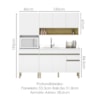 Cozinha Modulada 3 Pecas Balcao Pia 3023 Line Supremo Cp Freijo KTP