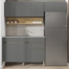 Cozinha Modulada 3 Pecas Balcao Pia Line Gris Cp Freijo KTP