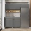 Cozinha Modulada 3 Pecas Balcao Pia Line Gris Cp Freijo KTP