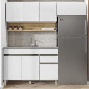 Cozinha Modulada 3 Pecas Balcao Pia Line Supremo Cp Freijo KTP