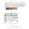 Cozinha Modulada 3 Pecas Balcao Pia Line Supremo Cp Freijo KTP