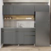 Cozinha Modulada 3 Pecas Com Balcao Pia Line Gris Cp Freijo KTP