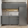 Cozinha Modulada 3 Pecas Com Balcao Pia Line Gris Cp Freijo KTP