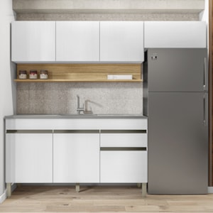 Cozinha Modulada 3 Pecas Com Balcao Pia Line Supremo Cp Freijo KTP