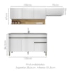 Cozinha Modulada 3 Pecas Com Balcao Pia Line Supremo Cp Freijo KTP