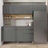 Cozinha Modulada 3 Pecas Com Balcao Tampo Line Gris Cp Freijo KTP