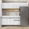Cozinha Modulada 3 Pecas Com Balcao Tampo Line Supremo Cp Freijo KTP