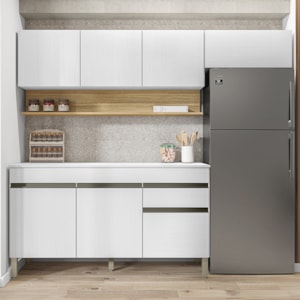Cozinha Modulada 3 Pecas Com Balcao Tampo Line Supremo Cp Freijo KTP