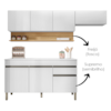 Cozinha Modulada 3 Pecas Com Balcao Tampo Line Supremo Cp Freijo KTP