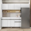 Cozinha Modulada 3 Pecas Com Balcao Tampo Line Supremo Cp Freijo KTP