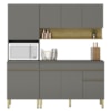 Cozinha Modulada 3 Pecas Line Gris Cp Freijo KTP