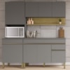 Cozinha Modulada 3 Pecas Line Gris Cp Freijo KTP