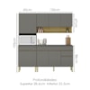 Cozinha Modulada 3 Pecas Line Gris Cp Freijo KTP