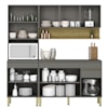 Cozinha Modulada 3 Pecas Line Gris Cp Freijo KTP