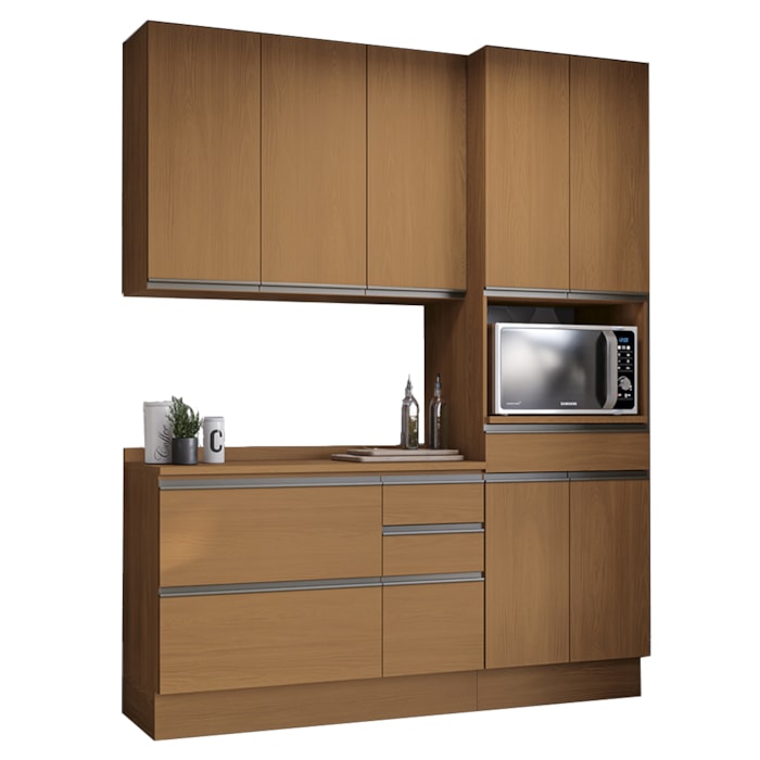 Cozinha Modulada 4 Pecas 190 cm G751 Maxxi Canela Kappesberg