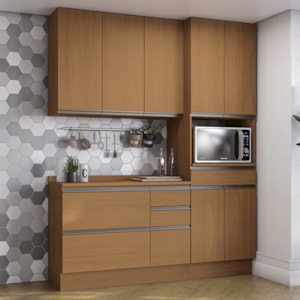 Cozinha Modulada 4 Pecas 190 cm G751 Maxxi Canela Kappesberg