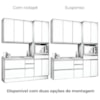 Cozinha Modulada 4 Pecas 190 cm G751 Maxxi Canela Kappesberg