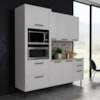 Cozinha Modulada 4 Pecas 190 cm MDF Branco Carvalho Tecno Mobili