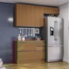 Cozinha Modulada 4 Pecas 200 cm MDP Maxxi Canela Kappesberg