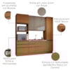 Cozinha Modulada 4 Pecas 240 cm MDP Maxxi Canela Kappesberg