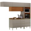 Cozinha Modulada 4 Pecas 270 cm MDF DP2704 Nogueira Nude Prime Demartez