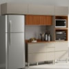 Cozinha Modulada 4 Pecas 270 cm Ripado DP2704 Nogueira Nude Prime Demartez