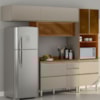 Cozinha Modulada 4 Pecas 270 cm Vidro DP2703 Nogueira Nude Prime Demartez