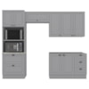 Cozinha Modulada 4 Pecas 272 cm CE373 Americana Cinza Calcare Henn