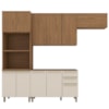 Cozinha Modulada 4 Pecas 272 cm Requinte Nature Nature Areia Henn