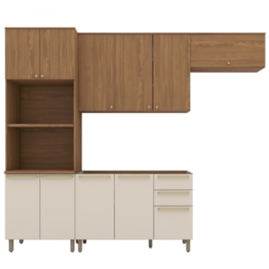 Cozinha Modulada 4 Pecas 272 cm Requinte Nature Nature Areia Henn