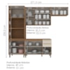 Cozinha Modulada 4 Pecas 272 cm Requinte Nature Nature Areia Henn