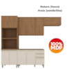 Cozinha Modulada 4 Pecas 272 cm Requinte Nature Nature Areia Henn