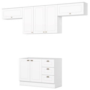 Cozinha Modulada 4 Pecas 280 cm CE757 Americana Branco Henn