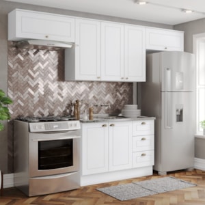 Cozinha Modulada 4 Pecas 280 cm CE757 Americana Branco Henn