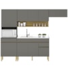 Cozinha Modulada 4 Pecas Balcao Pia Line Gris Cp Freijo KTP