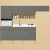 Cozinha Modulada 4 Pecas Balcao Pia Line Gris Cp Freijo KTP