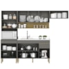Cozinha Modulada 4 Pecas Balcao Pia Line Gris Cp Freijo KTP