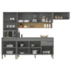Cozinha Modulada 4 Pecas Com Balcao Tampo Line Gris Cp Freijo KTP