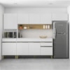 Cozinha Modulada 4 Pecas Com Balcao Tampo Line Supremo Cp Freijo KTP