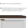 Cozinha Modulada 4 Peças Com Tampo E Rodape Unna 6 Nogueira Branco PLN