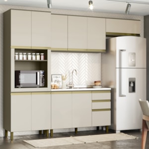 Cozinha Modulada 4 Peças MDF Evy Duna Cristal 2 Henn