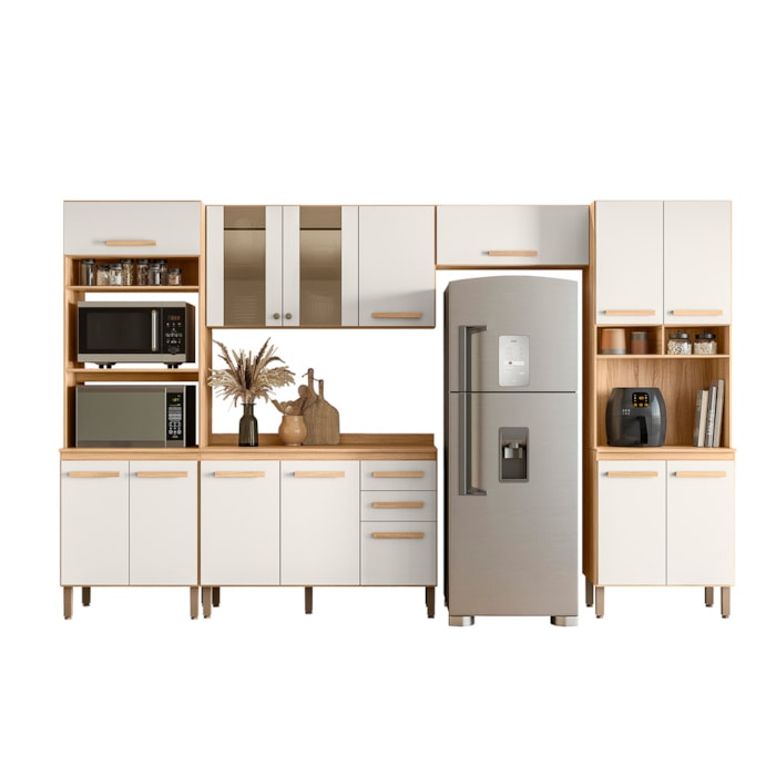 Cozinha Modulada 5 Peças 17011 Freijo Off White Cristal Nicioli