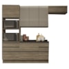 Cozinha Modulada 5 Pecas 270 cm MDP Maxxi Nogal Preto Kappesberg