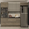 Cozinha Modulada 5 Pecas 270 cm MDP Maxxi Nogal Preto Kappesberg