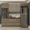 Cozinha Modulada 5 Pecas 270 cm MDP Maxxi Nogal Preto Kappesberg