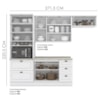 Cozinha Modulada 5 Pecas 272 cm CE171 Americana Branco Calcare Henn