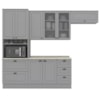 Cozinha Modulada 5 Pecas 272 cm CE171 Americana Cinza Calcare Henn