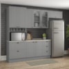 Cozinha Modulada 5 Pecas 272 cm CE171 Americana Cinza Calcare Henn